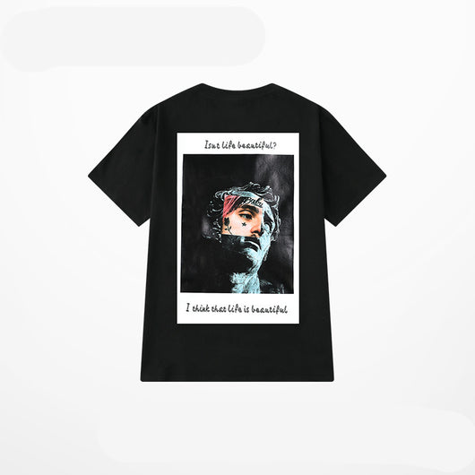 Playera de Manga Corta con Estampado de Letras Marca Ins Tide - Image 10