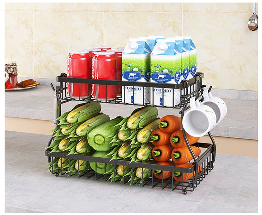 Canasta Organizadora de Dos Niveles para Frutas y Snacks - Image 19