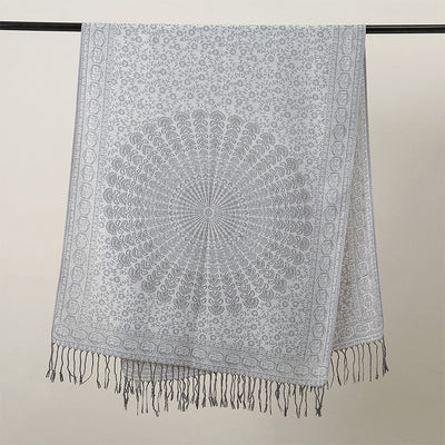 Bufanda Étnica Invernal con Borlas - Abrigo Cálido y Elegante - Image 31