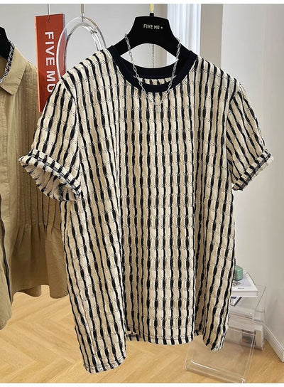 Playera Holgada de Rayas para Hombre - Comodidad Casual - Image 14