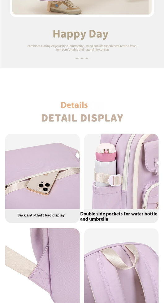 Mochila Escolar Impermeable de Gran Capacidad y Múltiples Compartimentos para Niñas - Image 21