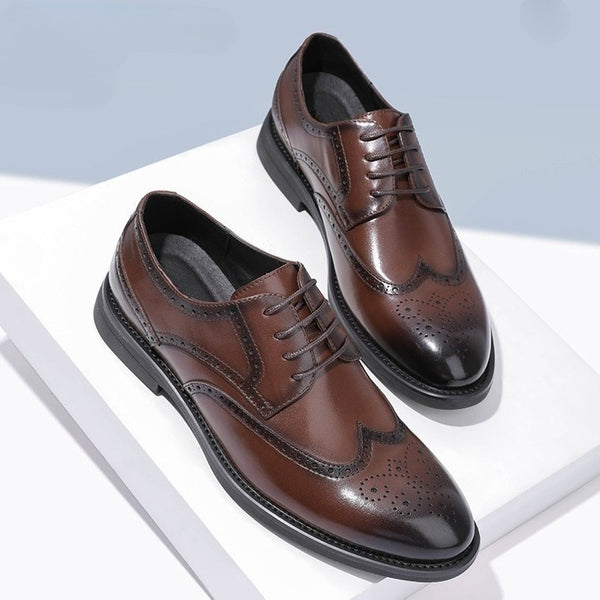 Zapatos Brogue de Cuero para Hombre - Estilo Clásico Elegante