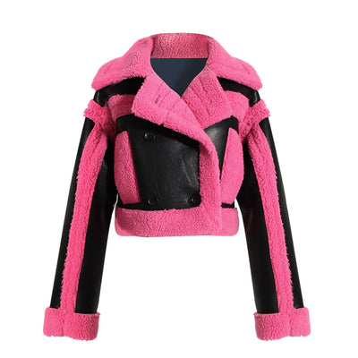 Chaqueta de Motocicleta de Cuero Estilo Europeo con Solapa Grande - Image 13