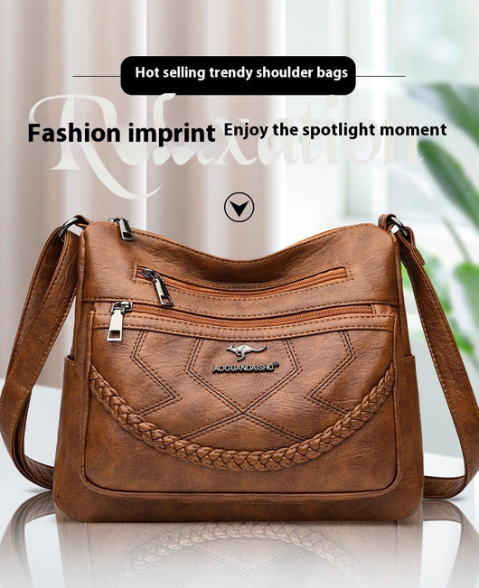 Bolso de Hombro de Cuero Suave para Mujer - Capacidad Extra Grande - Image 11