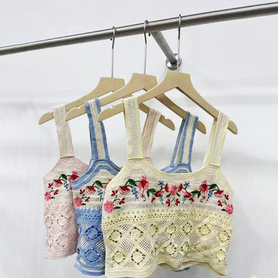 Blusa Sin Mangas con Diseño Bordado en Tejido - Image 7