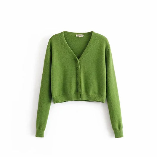 Cardigan Escote V Liso - Suéter Versátil para Cualquier Ocasión - Image 7