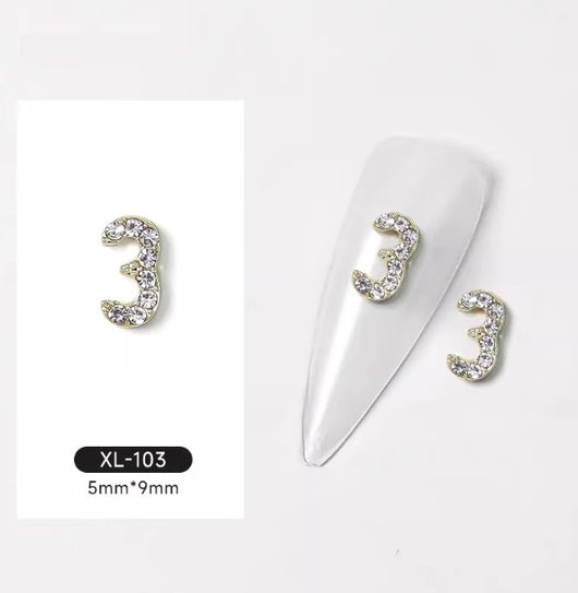 Joyas de Uñas 3D Explosión Dorado con Diamantes - Image 10