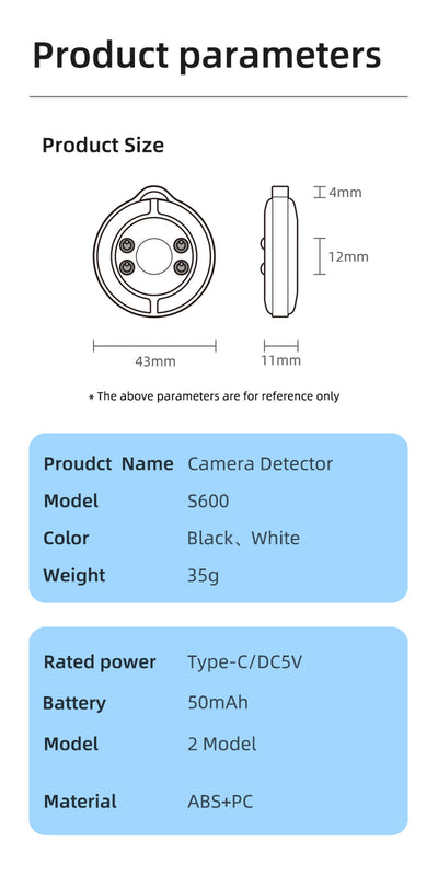 Detector de Cámaras Ocultas con Infrarrojo - Alcance 5M para Inspección Remota - Image 9