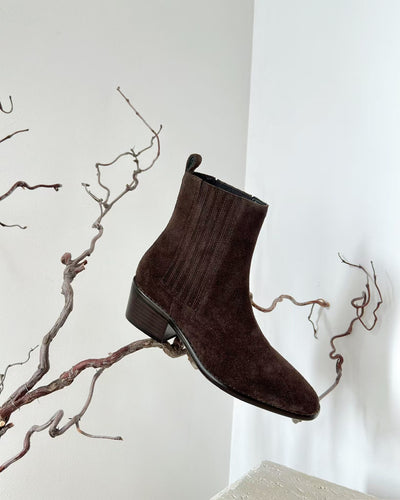 Botas Tobilleras Estilo Francés en Cuero Genuino con Punta Cuadrada y Tacón Robusto - Image 14