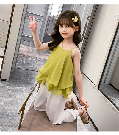 Conjunto de Dos Piezas de Algodón para Niñas - Camiseta y Short de Verano - Image 14