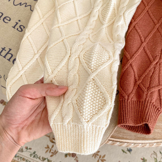 Pantalones Largos Tejidos con Patrón Rombo para Bebés Niños y Niñas - Image 15