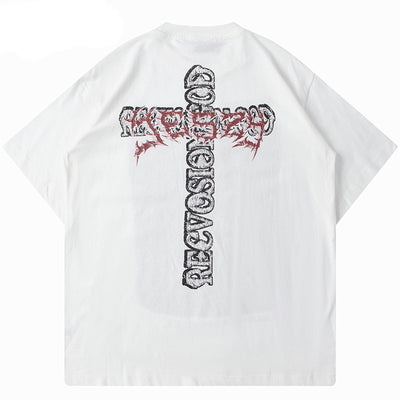 Playera Holgada Unisex con Estampado de Cruces - Image 2