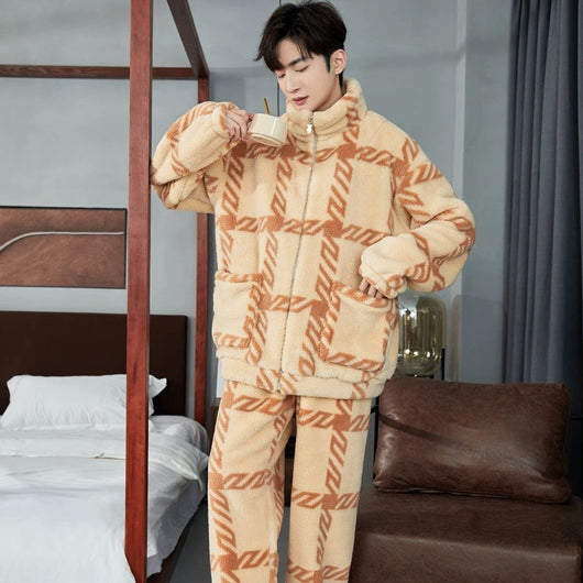 Pijama Invierno para Hombre con Cierre de Cremallera Acolchado - Image 4