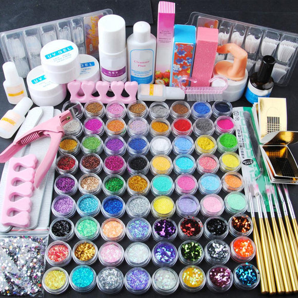 Kit Completo de Diseño de Uñas 72 Colores - Inicio Profesional en Casa