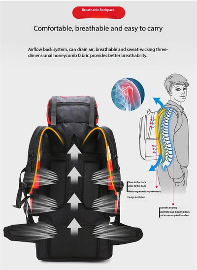 Mochila de Senderismo 90L XIYAHU - Resistente al Agua para Trekking y Camping - Image 17