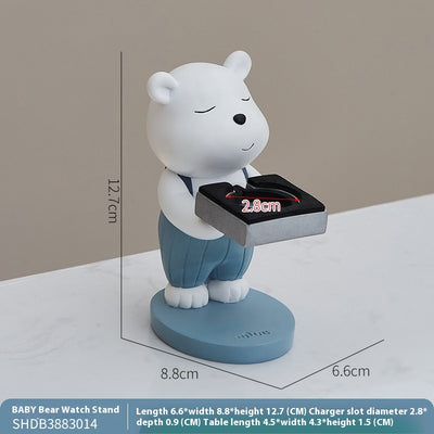 Soporte Cargador Oso Diseño Original - Organizador Cartoon Antiextravío para Escritorio - Image 5