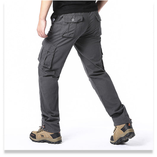 Pantalones Cargo de Algodón Multibosillo para Hombre - Ajuste Holgado y Resistente - Image 14