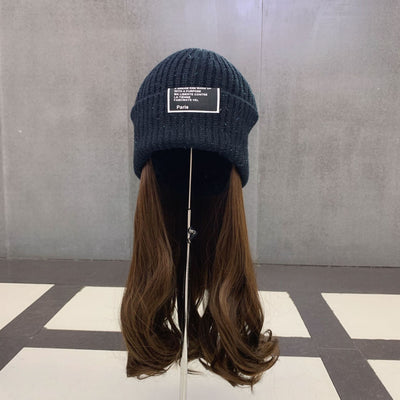 Gorro Tejido con Peluca Rizada para Otoño e Invierno - Image 5