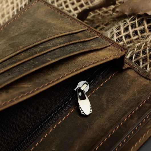 Billetera Vertical Piel Crazy Horse Vintage para Hombre - Image 14