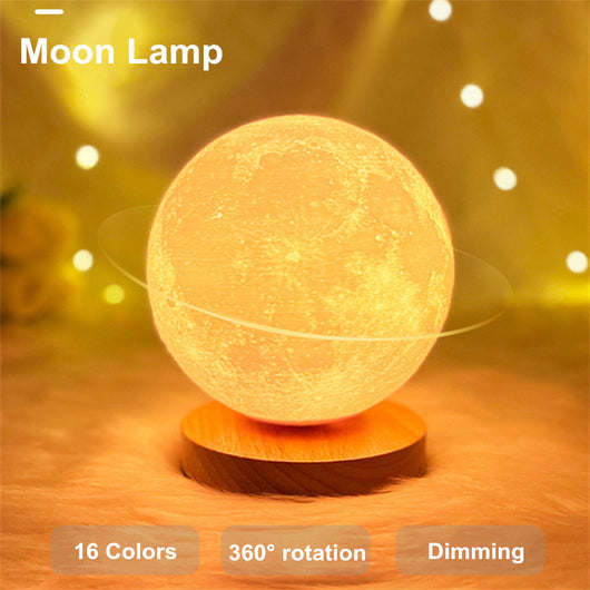 Lámpara Luna Flotante Magnética 3D con Control Táctil y 3 Colores de Luz - Image 2