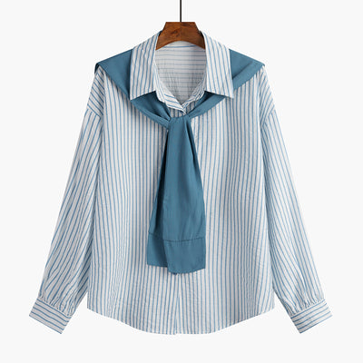 Blusa Rayas Mujer Manga Larga Primavera Otoño - Image 4