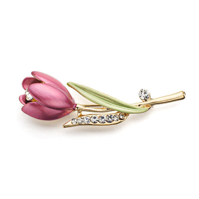 Broche de Diamante con Diseño de Tulipán - Image 10