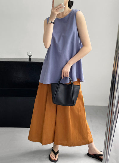 Blusa Suelta sin Mangas Largo Medio - Image 17