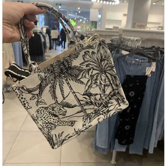 Bolsa Tote de Lona Bordada con Gran Capacidad - Bolsa de Compras Portátil - Image 8