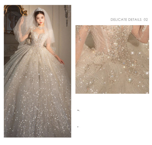 Vestido de Novia Retro Lujo con Mangas Largas - Diseño Francés Elegante - Image 14