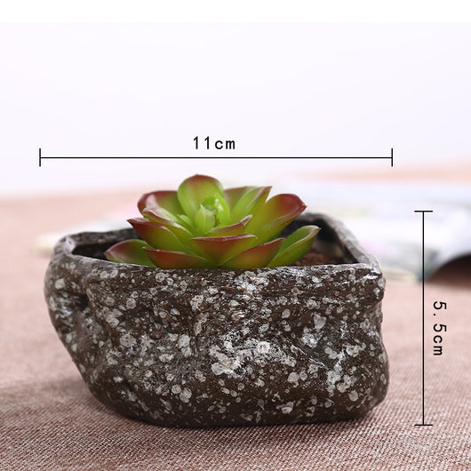 Maceta de Cerámica Artesanal para Suculentas - Diseño Piedra Mini - Image 14