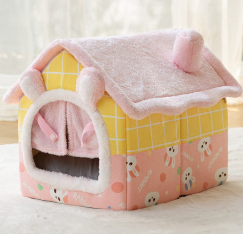 Casa Plegable para Perros y Gatos - Cama Térmica Desmontable Tipo Villa - Image 15
