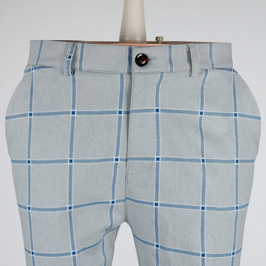Pantalones Casuales Hombre con Estampado Cuadros Europeos - Image 12