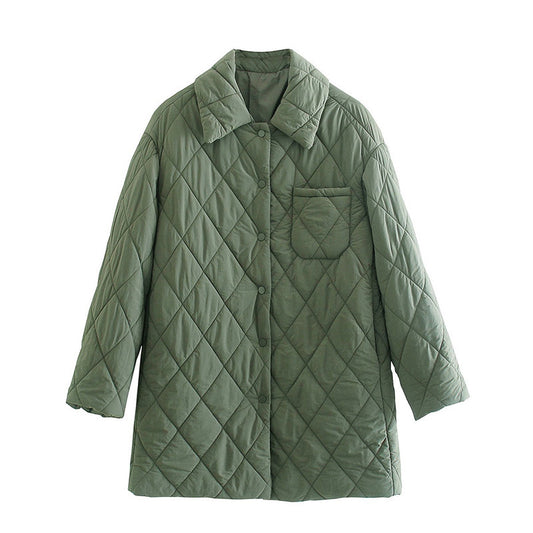 Abrigo Reversible Cálido para Invierno con Bolsillos y Solapa