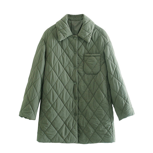 Abrigo Reversible Cálido para Invierno con Bolsillos y Solapa