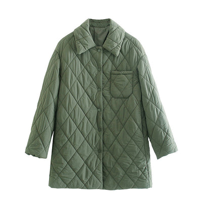 Abrigo Reversible Cálido para Invierno con Bolsillos y Solapa