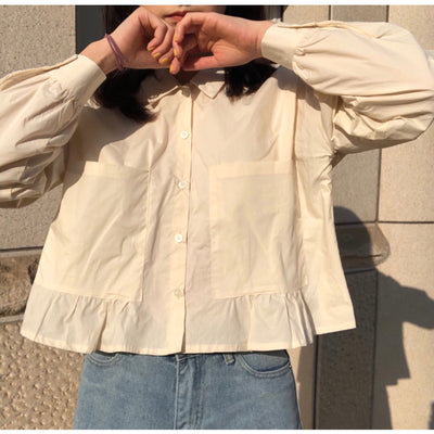 Blusa Corta Suelta con Volantes - Estilo Femenino y Juvenil - Image 8