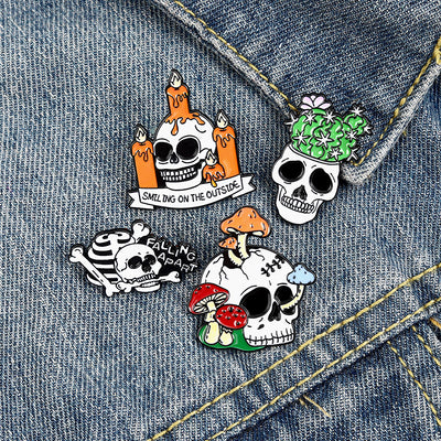 Broche de Aleación Calavera de Halloween