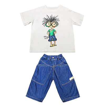 Conjunto Infantil de Dos Piezas con Pantalones Capri Cortos - Image 8