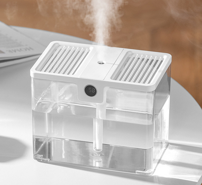 White rectangular humidifier with a gray handle and a digital display showing '86' on a white background. - Image 7
