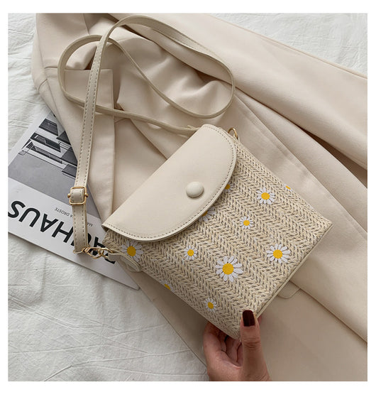 Bolso de Hombro Tejido en Rafia con Detalles Plisados - Image 20