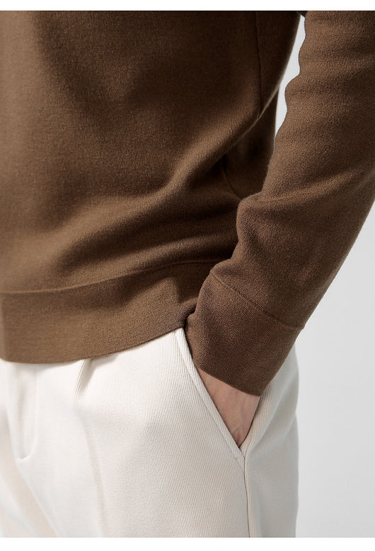 Suéter de Punto Casual en Lana de Cordero - Diseño Liso y Moderno - Image 19