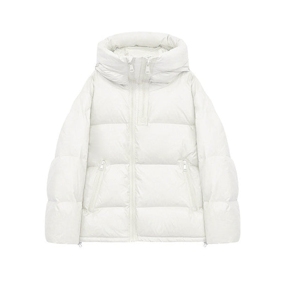 Chaqueta de Plumón Blanco Estilo Coreano