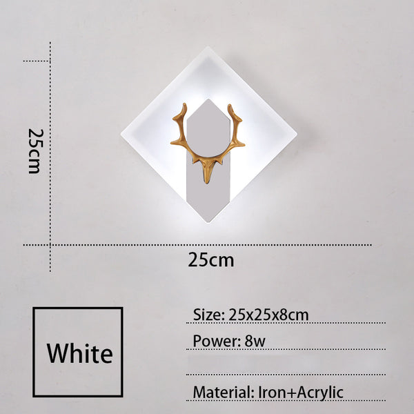 Lámpara de Pared Decorativa Astas Acrílico para Sala de Estar - Image 6