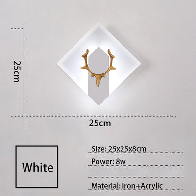 Lámpara de Pared Decorativa Astas Acrílico para Sala de Estar - Image 6