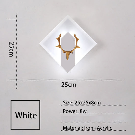 Lámpara de Pared Decorativa Astas Acrílico para Sala de Estar - Image 6