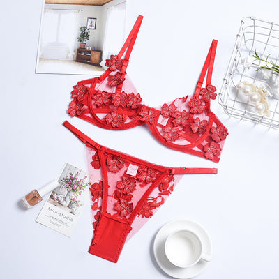 Conjunto Romántico de Encaje Floral Transparente - Image 6