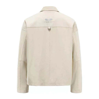Chaqueta Cropped de Cuero PU Metalizado Oversized - Image 10