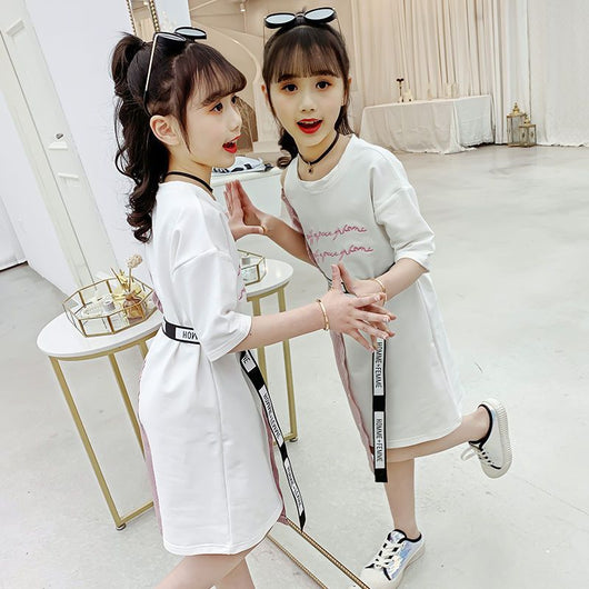 Vestido de Niña Estilo Occidental Hombros Descubiertos para Verano - Image 8