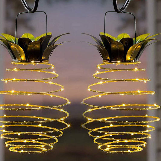 Luces Solares LED Decorativas Piña para Jardín - Iluminación Exterior Impermeable