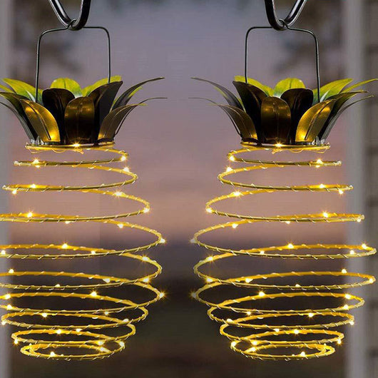 Luces Solares LED Decorativas Piña para Jardín - Iluminación Exterior Impermeable
